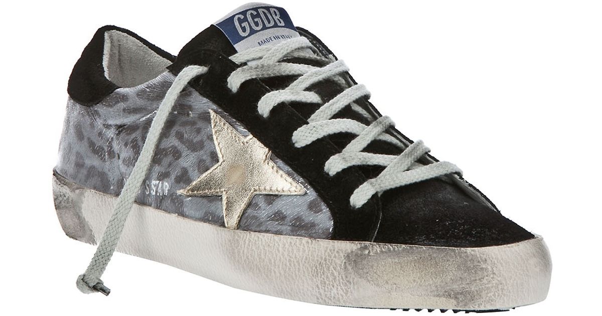 leopard print golden goose sneakers