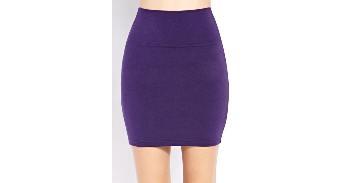 purple bodycon skirt