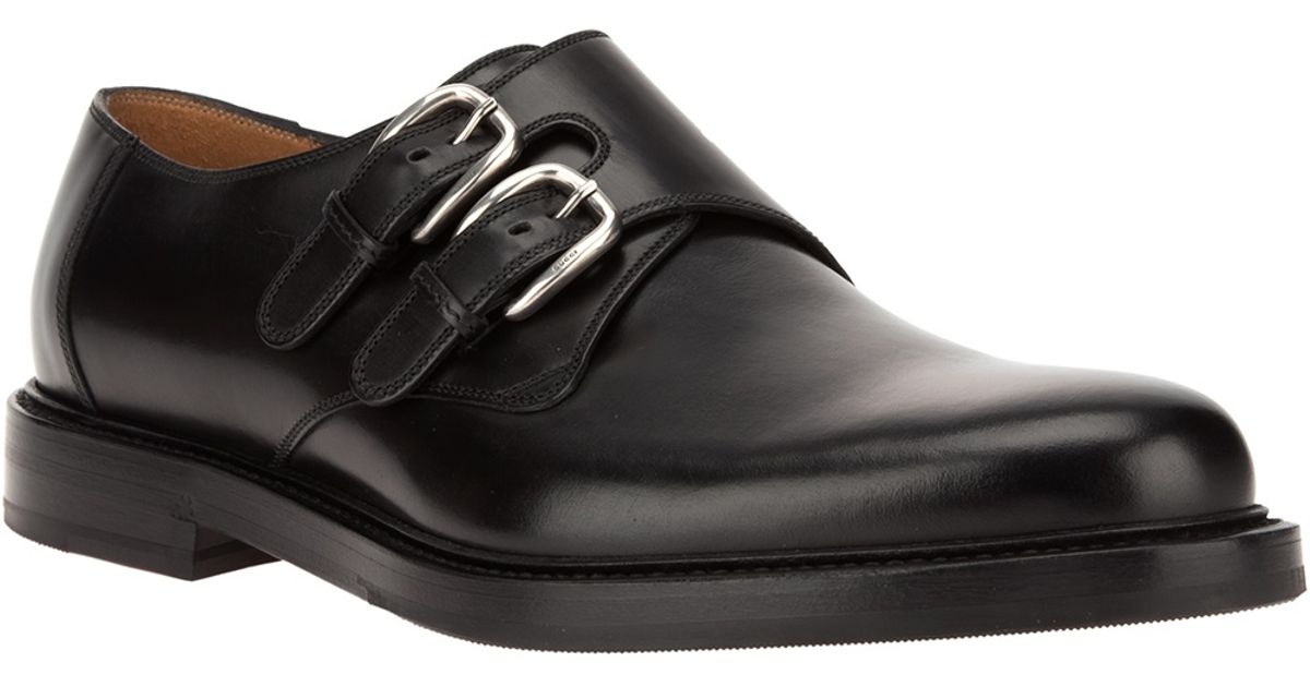 Gucci Double Strap Monk Shoe in Black for Men Lyst