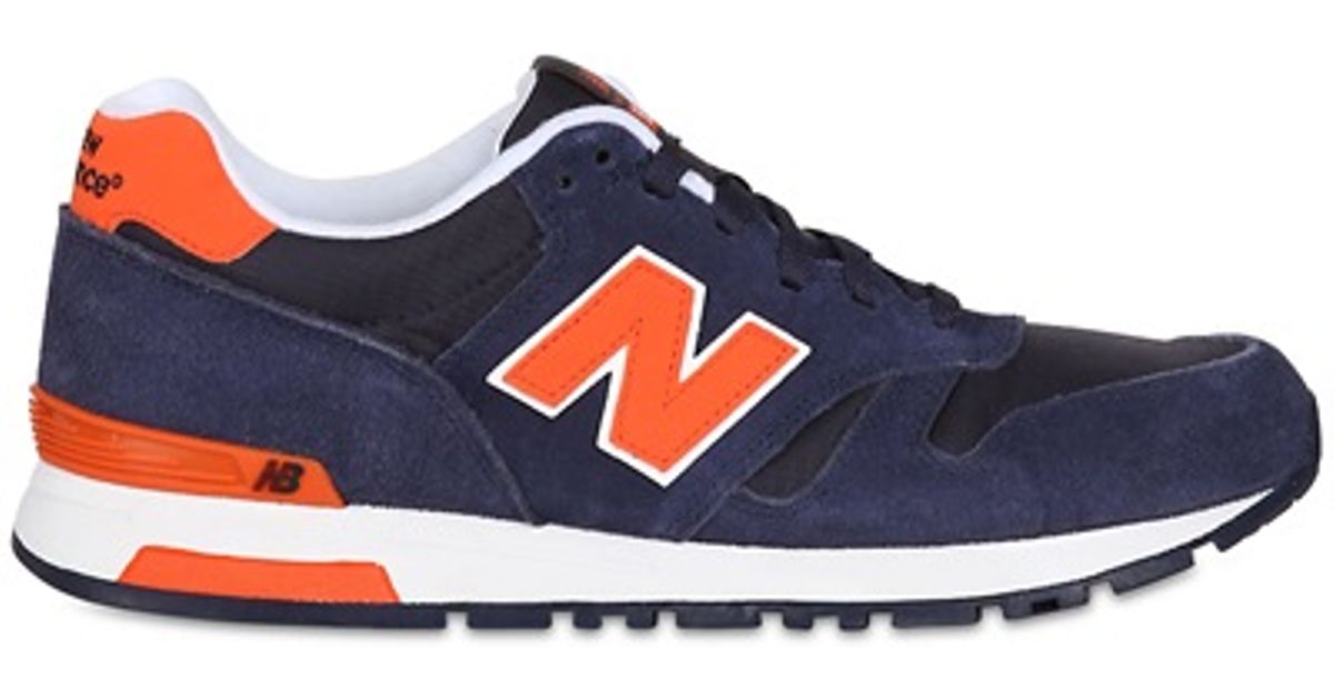 New Balance 565 Suede and Ripstop Nylon Sneakers in Blue for Men