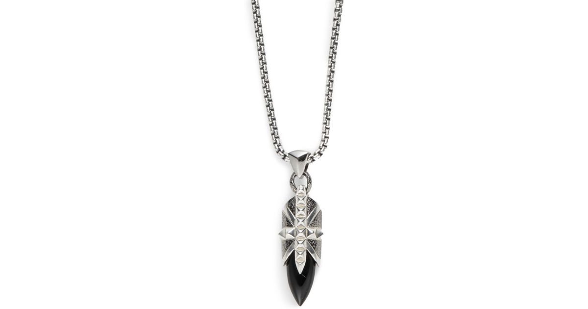 Stephen Webster Black Onyx Sterling Silver Shielded Dagger Necklace In Metallic For Men Lyst - Stephen Webster Dagger Pendant Stephen Webster Black Onyx Sterling Silver Shielded Dagger Necklace In Metallic For Men Lyst - Stephen Webster Dagger Pendant