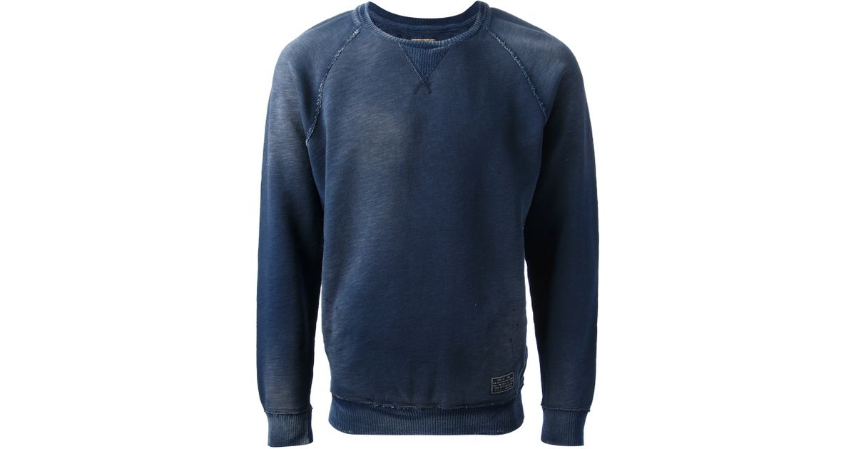 faded blue sweatshirt