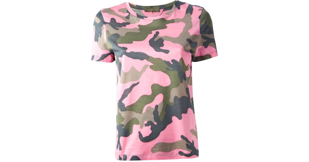 Camouflage Print T-shirt in | Lyst