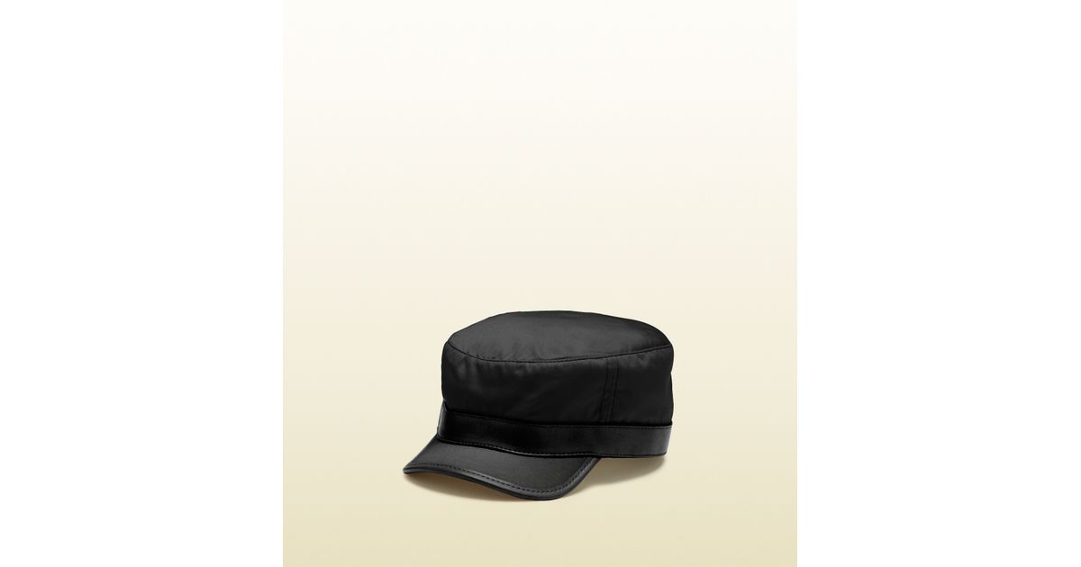 Gucci Black Cotton Army Hat for Men | Lyst