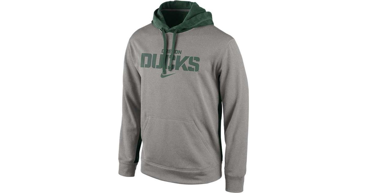 Lyst - Nike Mens Oregon Ducks Thermafit Hoodie Sweatshirt in Gray for Men