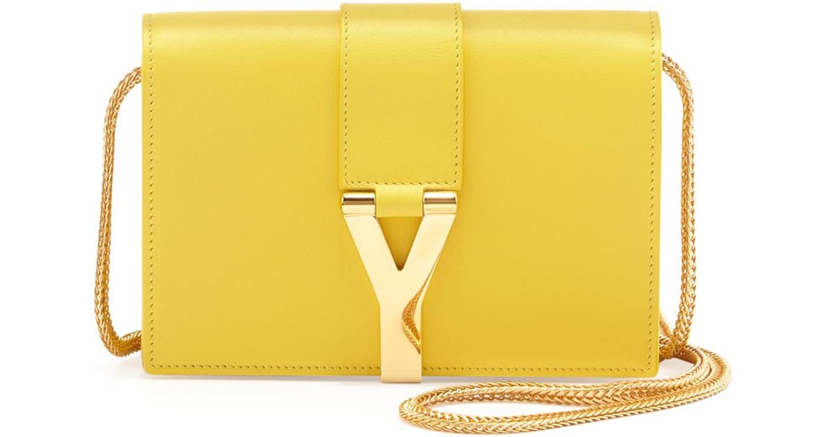Saint Lau Y Ligne Mini Pochette Crossbody Bag Yellow Saint Lau Y Ligne Mini Pochette Crossbody Bag Yellow