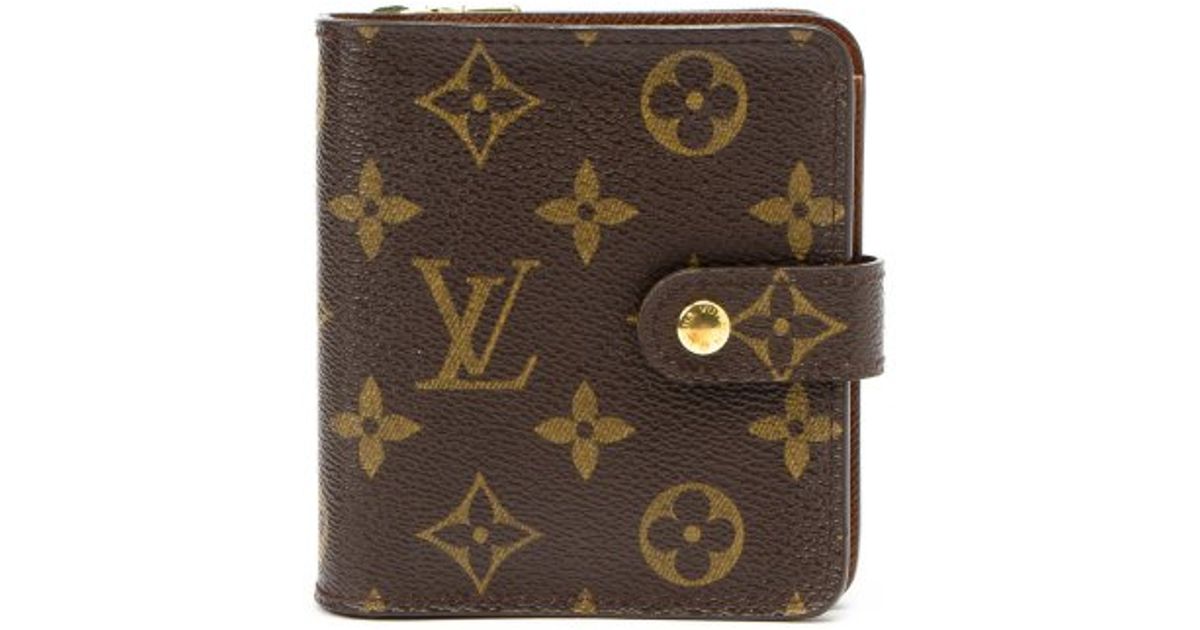 Lyst Louis Vuitton Monogram Canvas French Wallet In Brown
