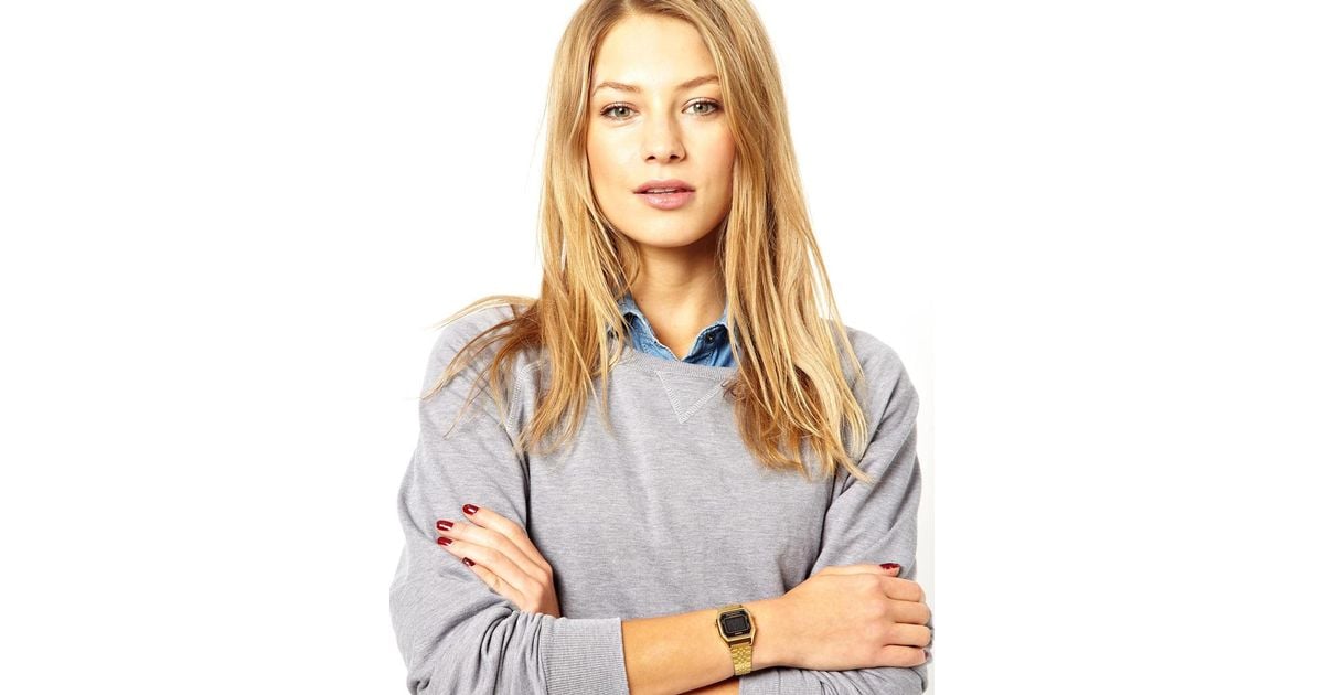 casio black mini face watch