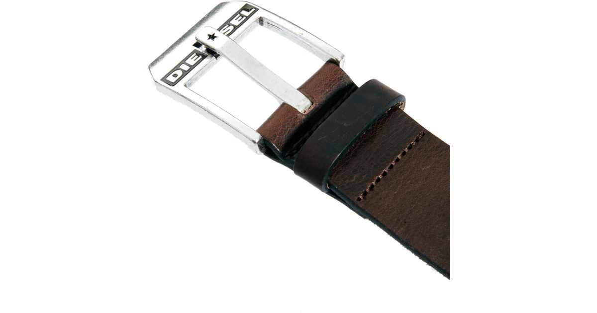 diesel bluestar leather belt