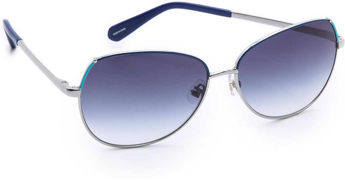 Kate Spade Candida Sunglasses in Metallic | Lyst