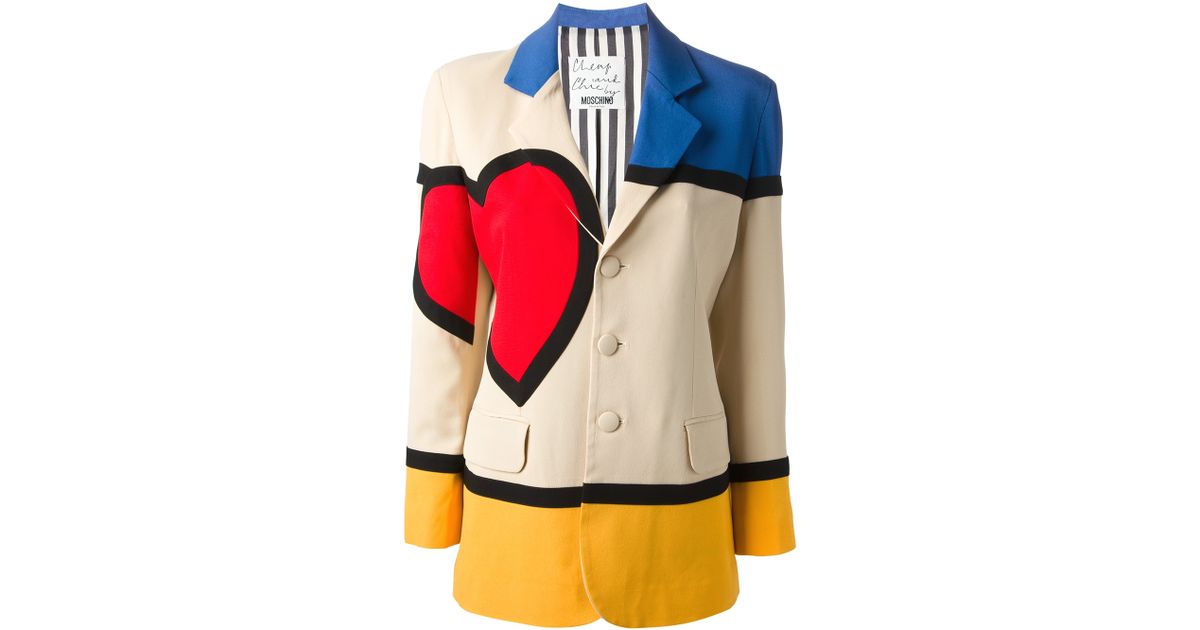 ジャケット Moschino Blazers Moschino Heart Applique Blazer