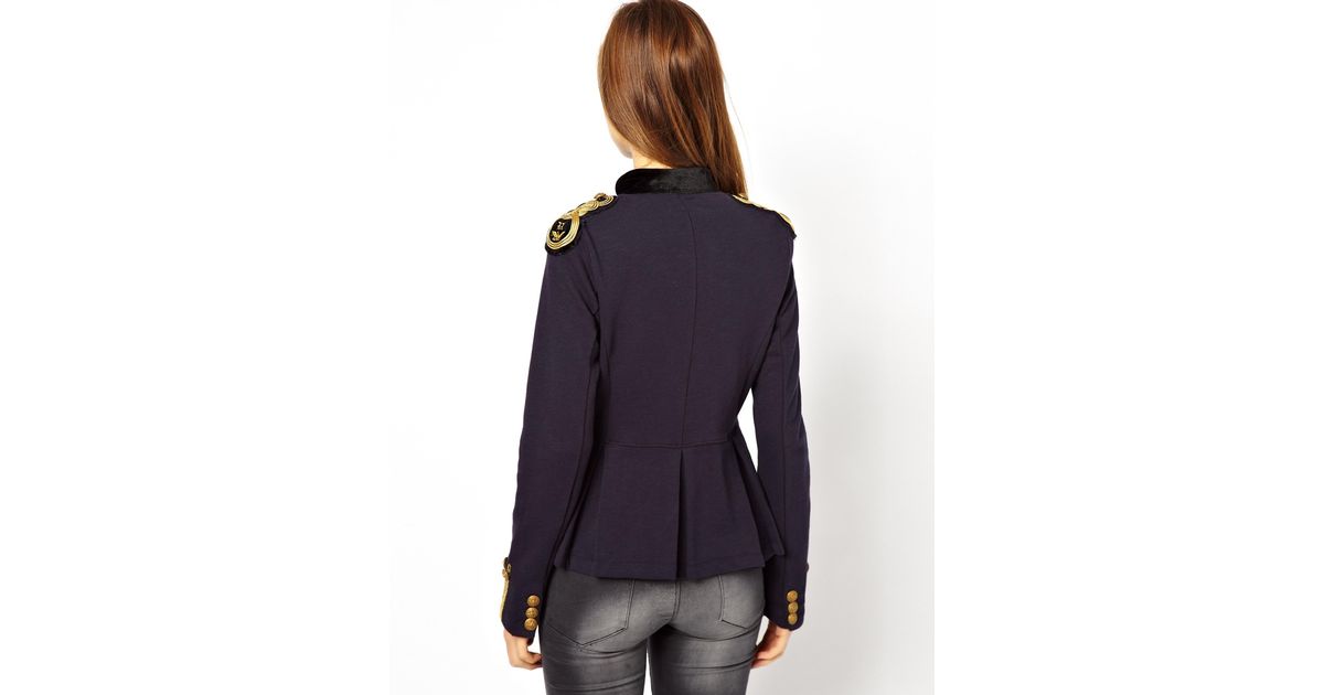 Ralph Lauren Military Jacket in Navy (Blue) Lyst