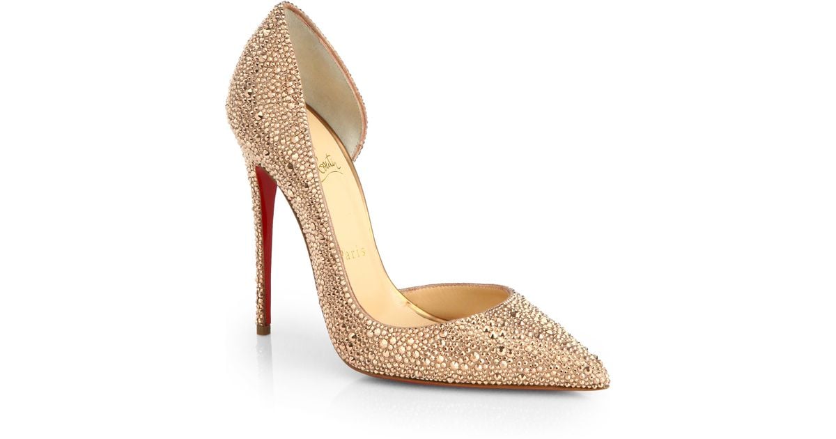 gold louboutin heels