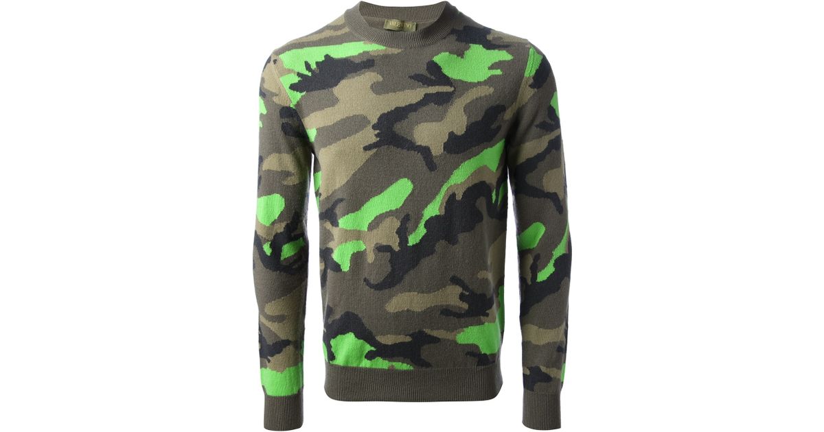valentino camo sweater