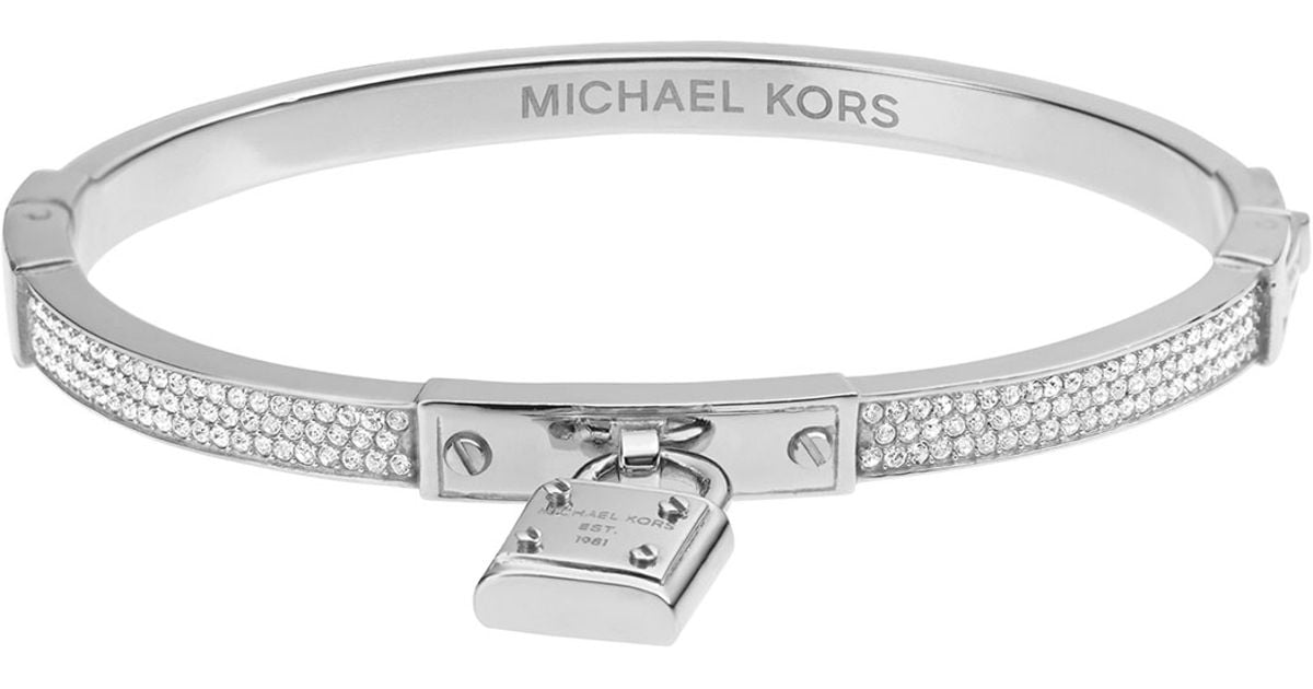 Michael kors padlock bracelet silver Clearance