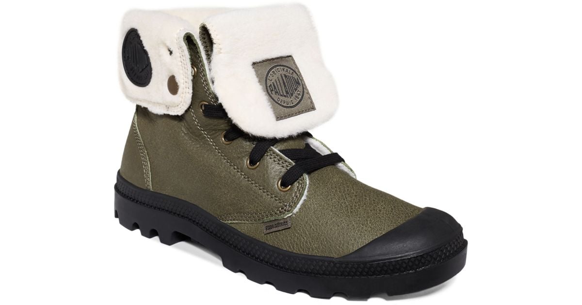 Palladium Baggy Leather S Wool Boots in 