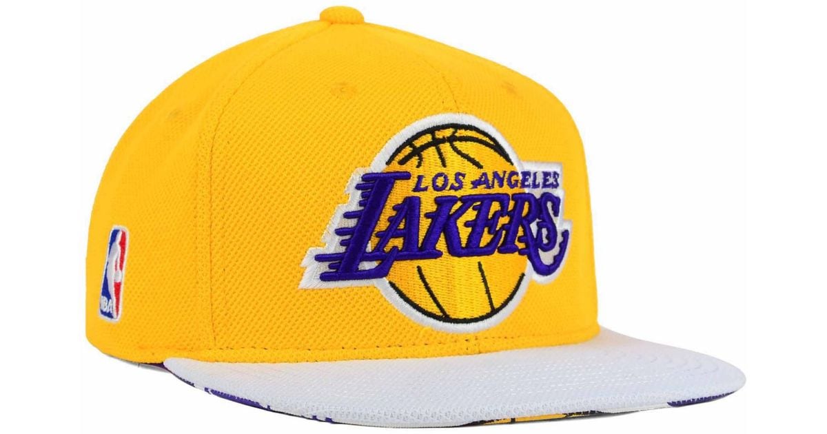 adidas Los Angeles Lakers 2015 Nba Draft Snapback Cap in Yellow for Men |  Lyst