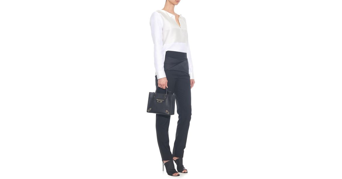 Balenciaga Mini Papier A4 Leather Cross-Body Bag in Black | Lyst