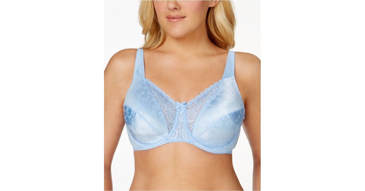 Playtex Secrets Love My Curves Signature Floral Underwire Full Coverage Bra  4422