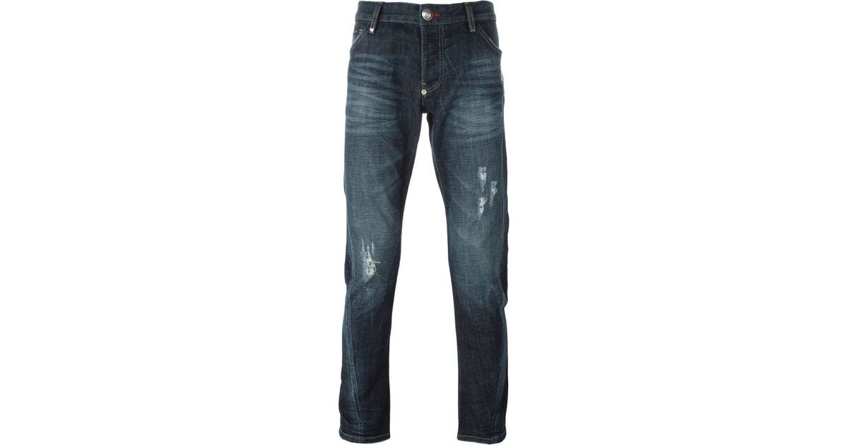 Philipp Plein 'illegal Fight Club' Jeans in Blue for Men | Lyst