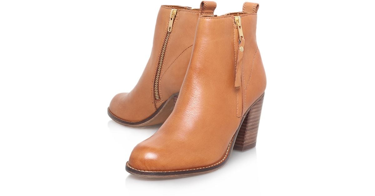 Carvela Kurt Geiger Tanga Block Heeled Ankle Boots in Brown