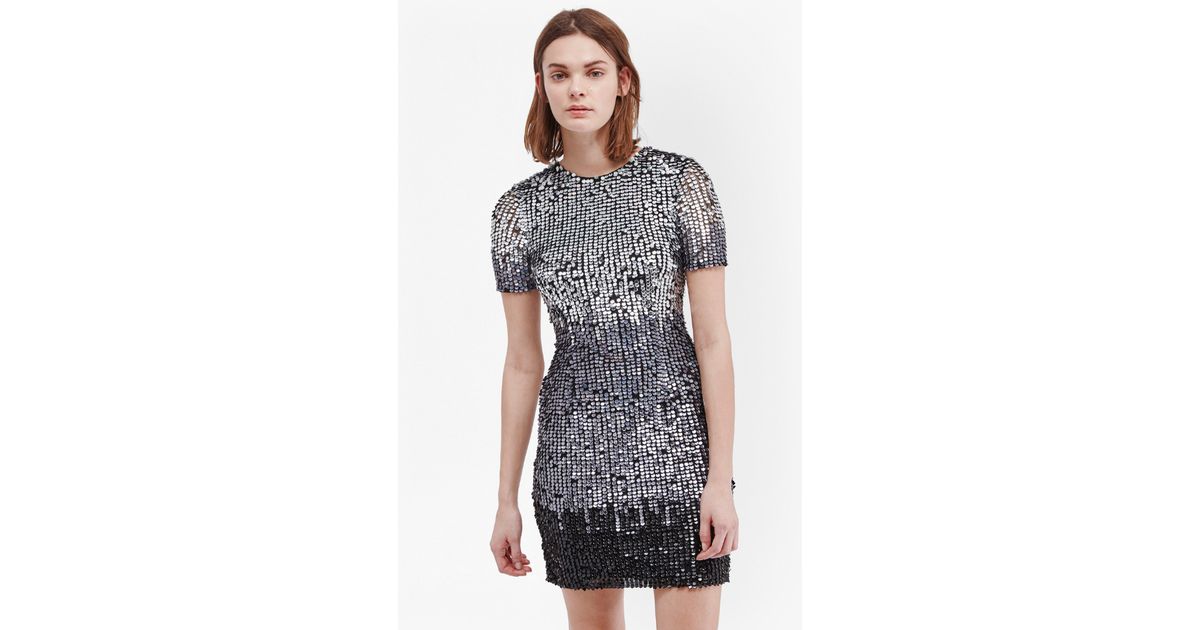french connection white sequin dress
