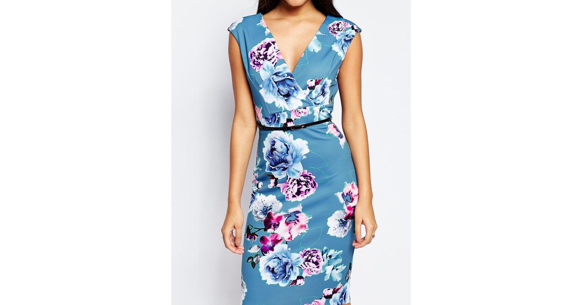 lipsy kia border print shift dress