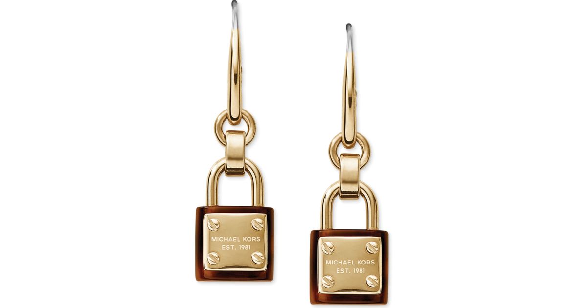 michael kors earrings padlock