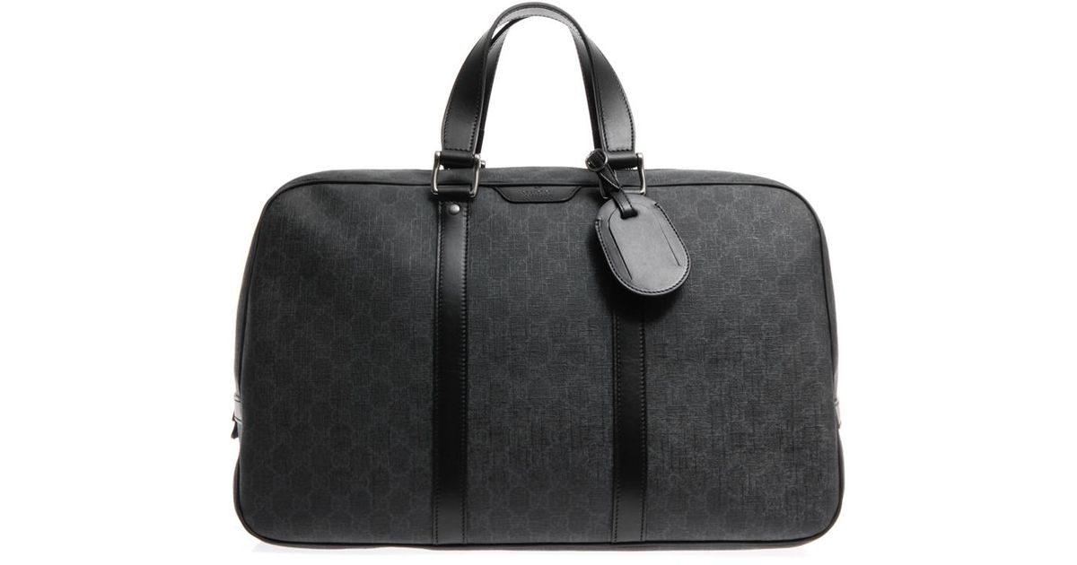 Lyst Gucci Gg Supreme Overnight Bag In Gray For Men