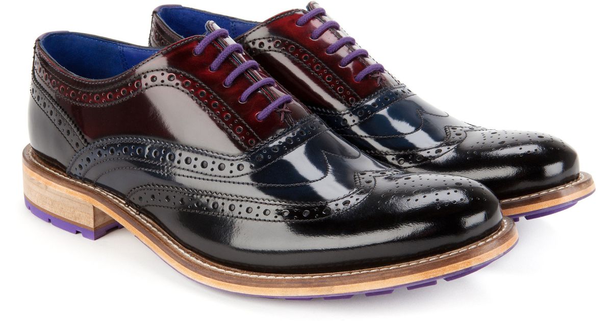 men's high shine brogues