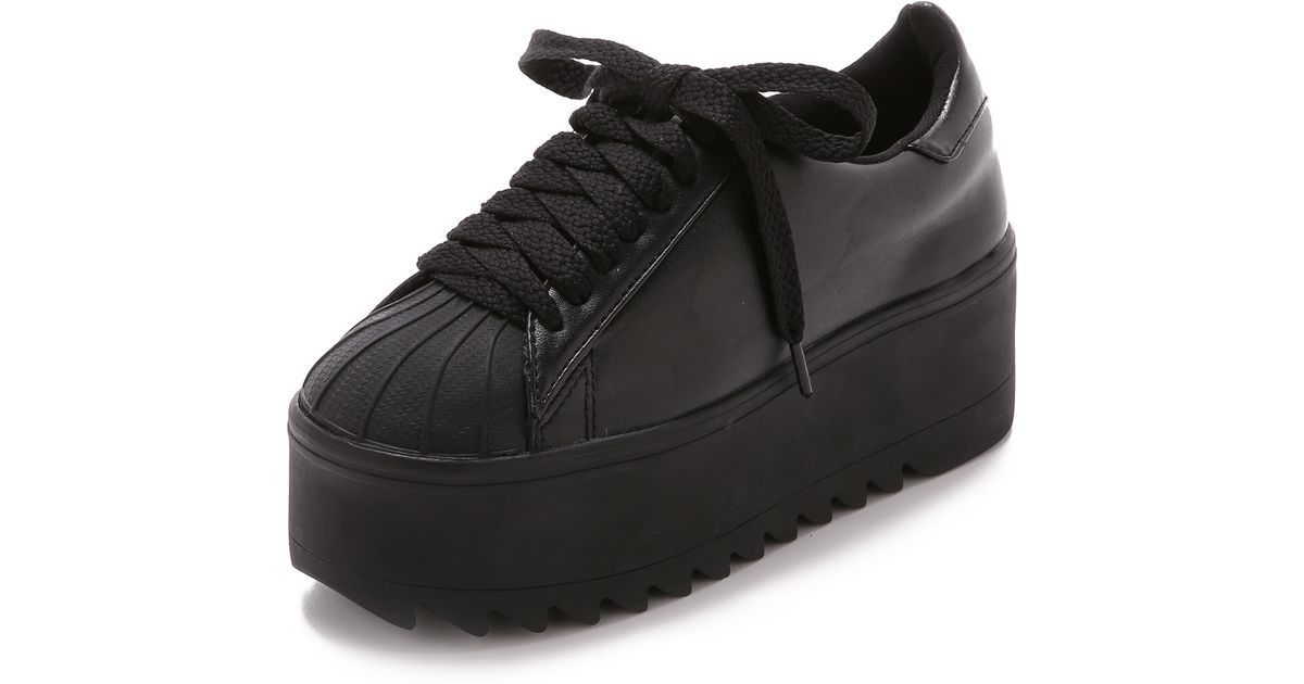 jeffrey campbell black platform sneakers