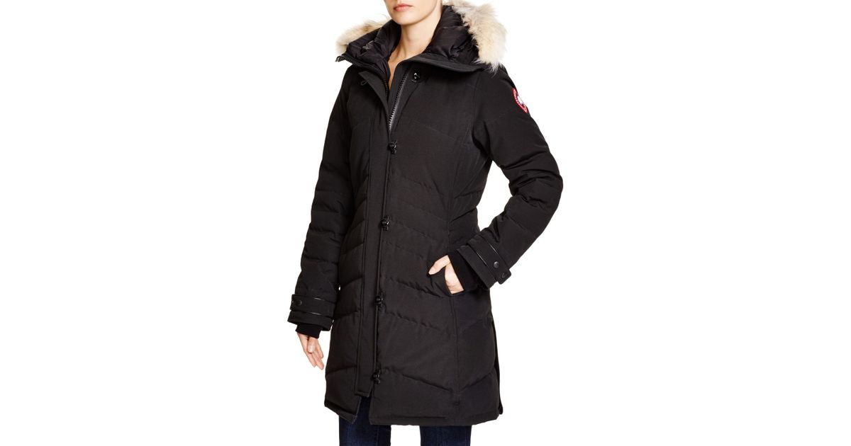 Canada Goose jackets outlet fake - Canada goose Lorette Coyote Fur Trim Down Coat in Black | Lyst
