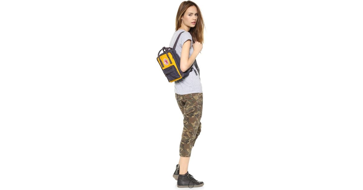 kanken yellow and blue