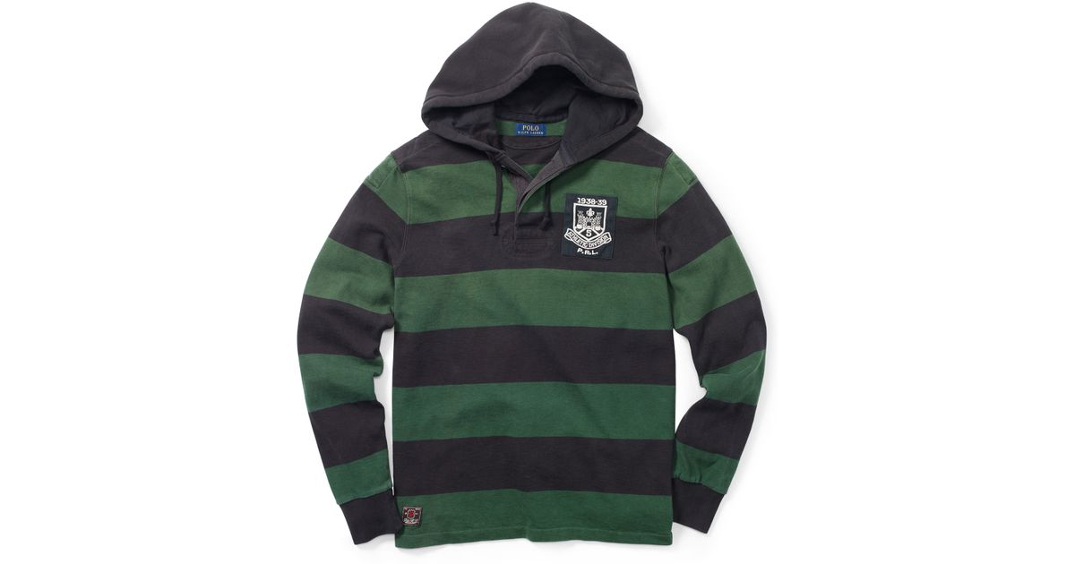 hooded rugby shirt