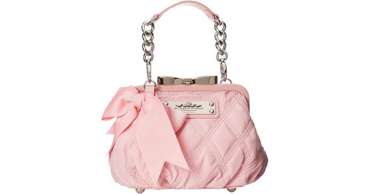 My Flat In London Mini Madison Frame Bag in Pink - Lyst