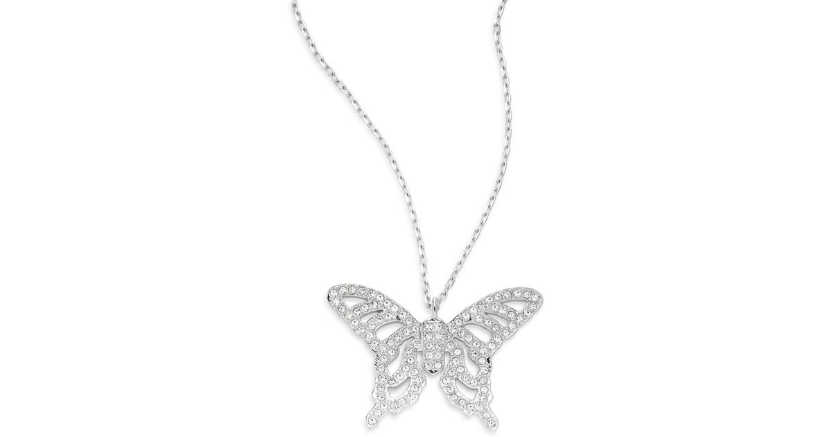 geef de bloem water persoon kleermaker Swarovski Crystal Butterfly Necklace 2024 | towncentervb.com