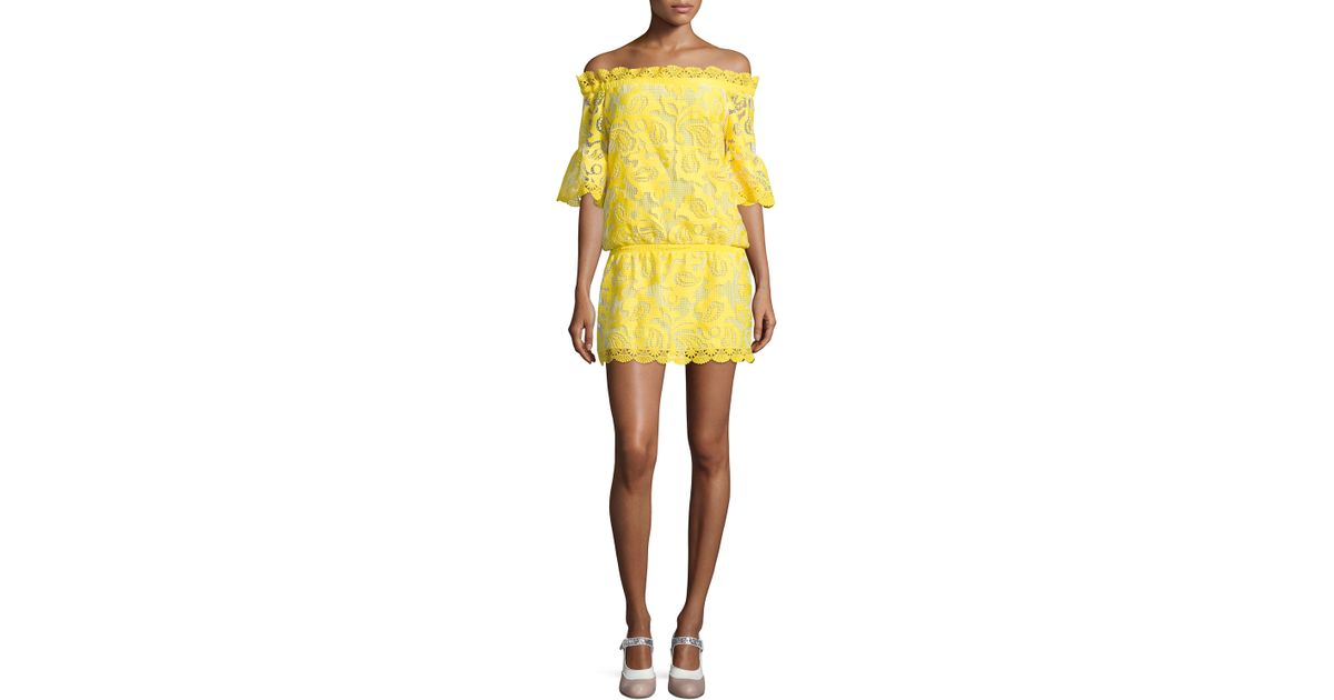 alexis yellow lace dress
