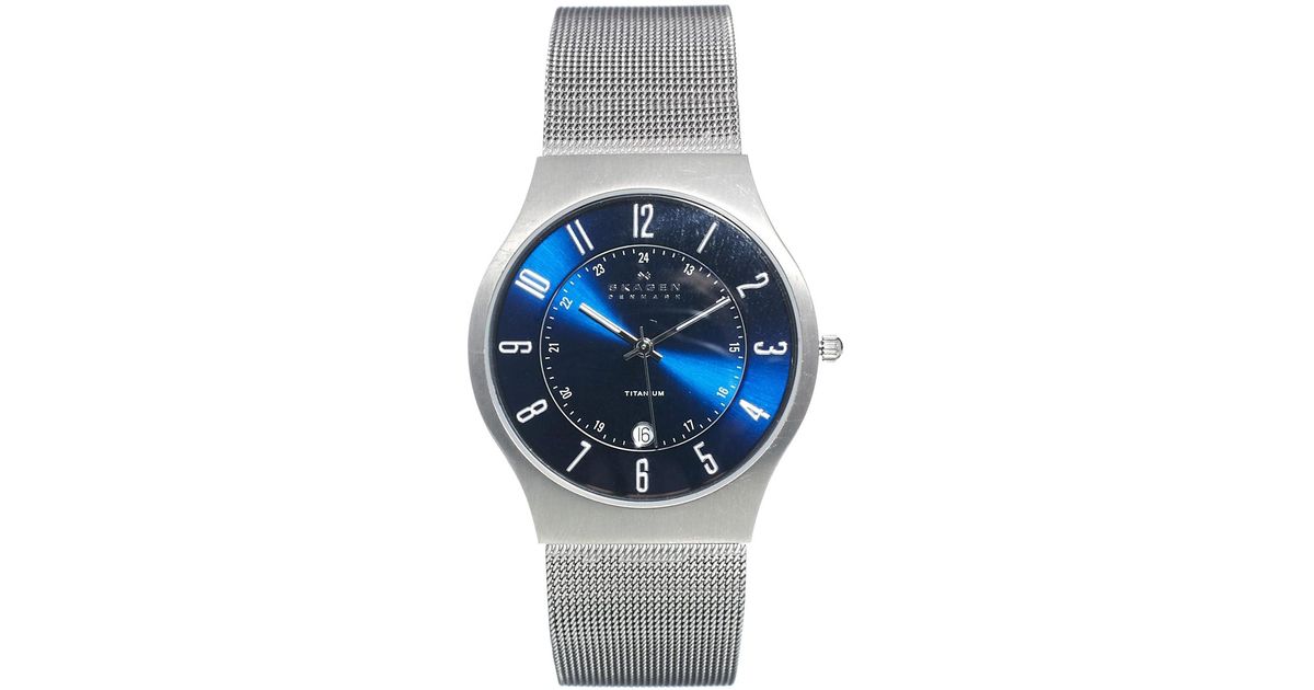 Skagen Silver Mesh Strap Watch 233xlttn in Metallic for Men Lyst
