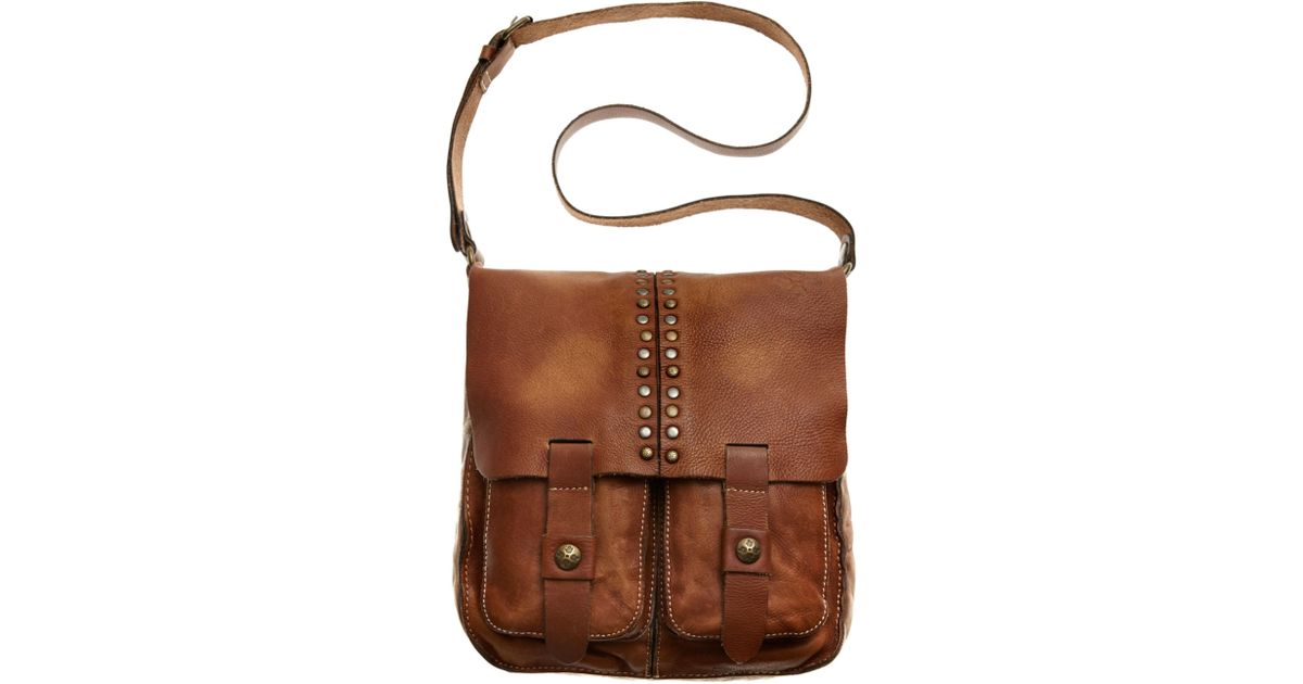 Patricia Nash Natural Vintage Washed Armeno Messenger Bag