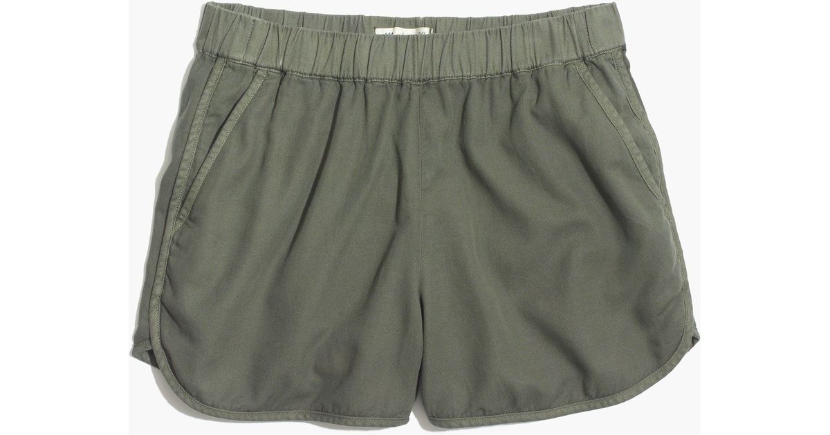 Madewell Linen Pull-on Shorts in Grey 