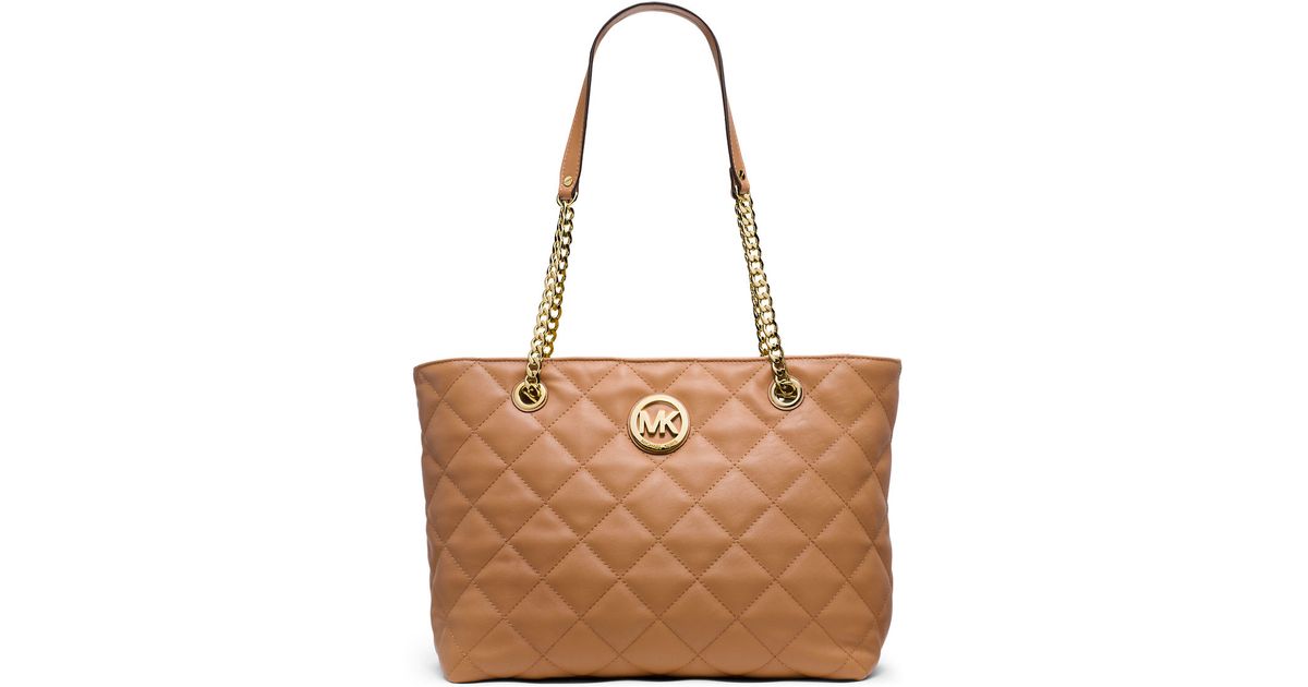 michael kors brown quilted bag