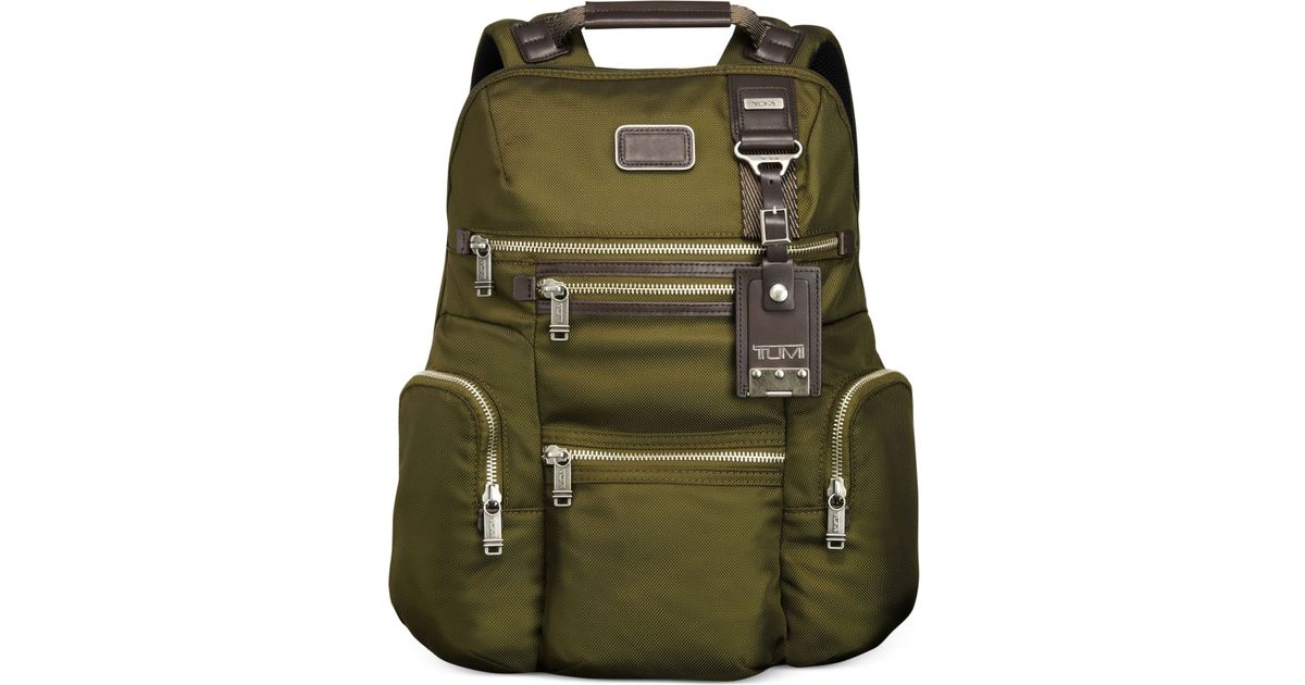 tumi green backpack