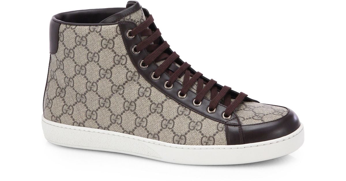 gucci gg supreme high top sneakers