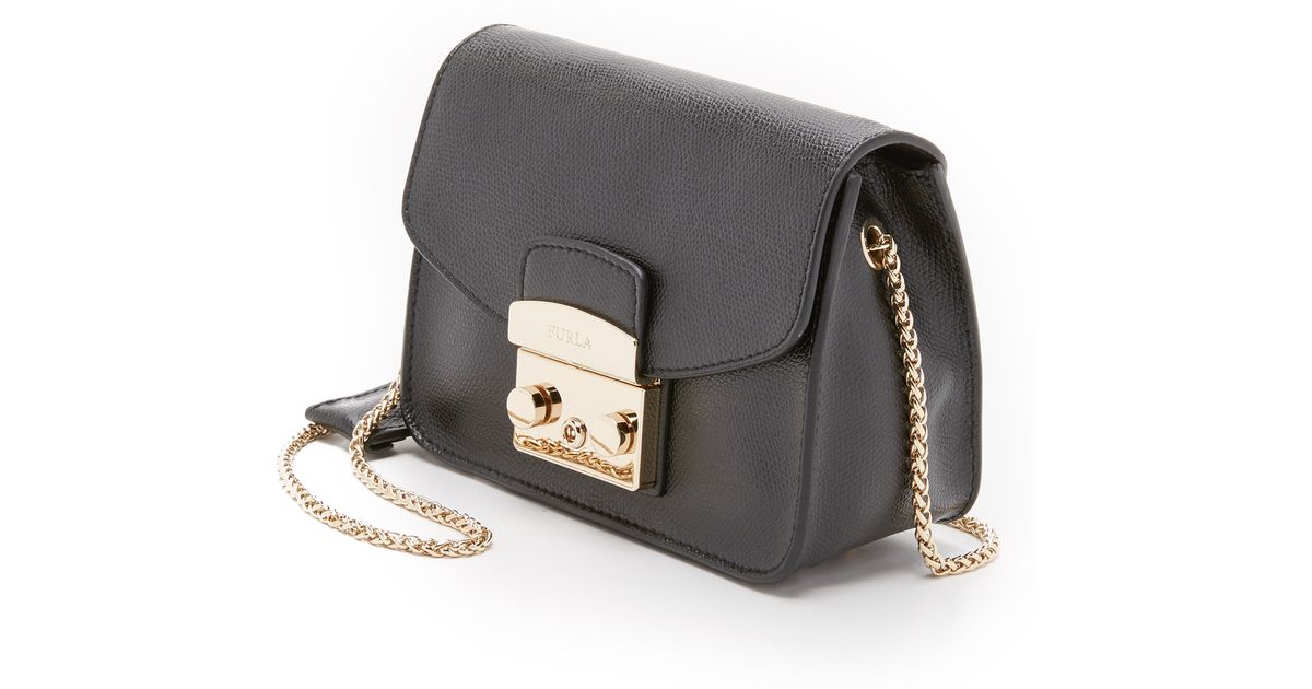 Furla Metropolis Mini Cross Body Bag in Black | Lyst