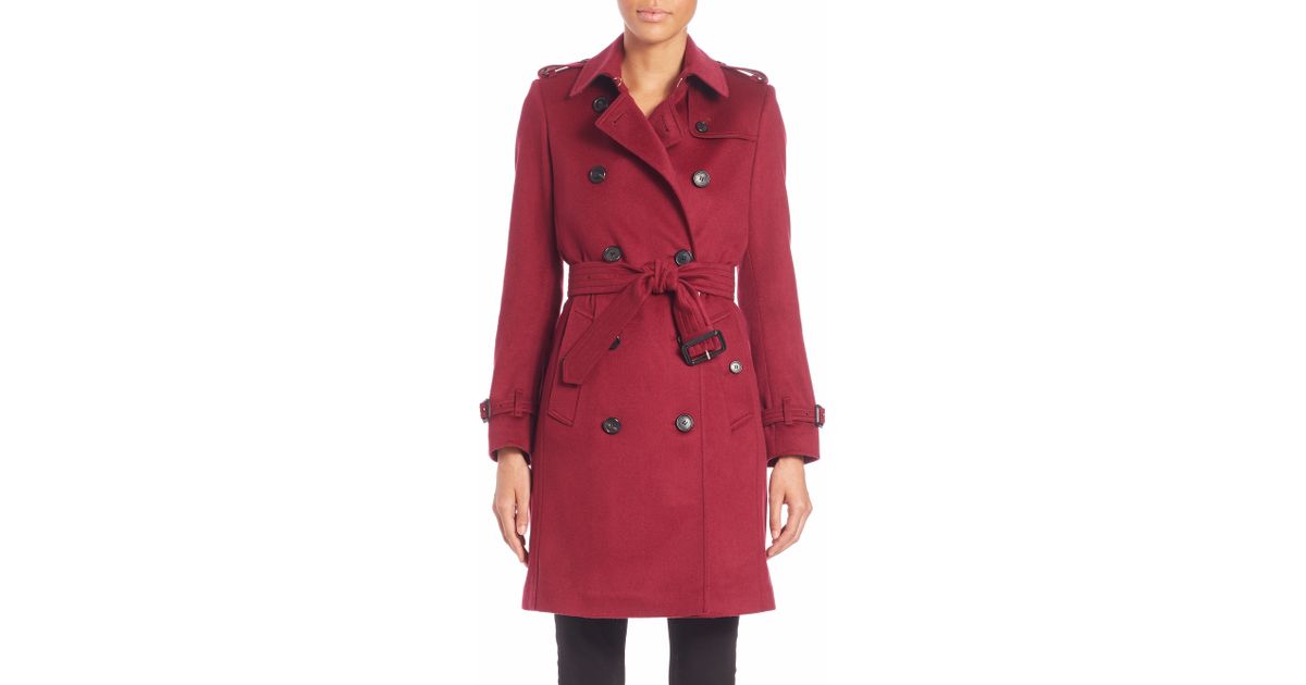 burberry kensington cashmere trench coat