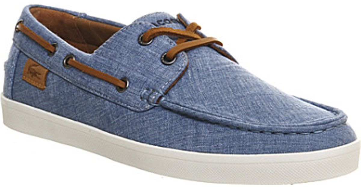 Lacoste Keellson Canvas Boat Shoes - For Men in Blue Chambray (Blue) for  Men - Lyst