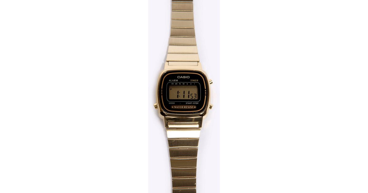 casio black mini face watch