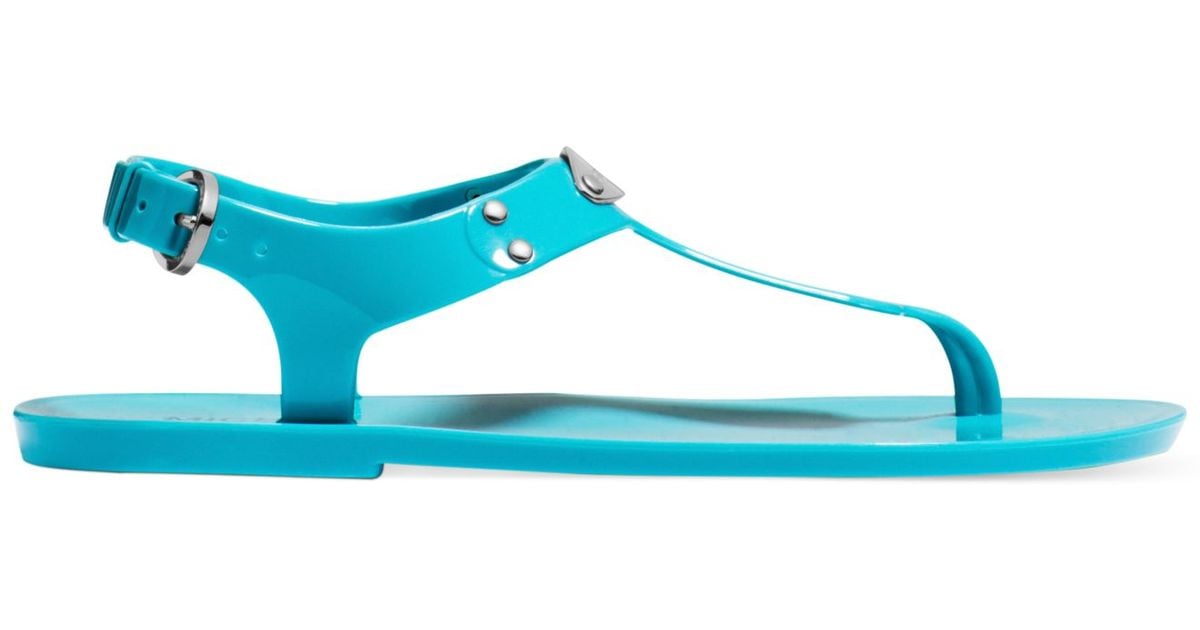 michael kors blue jelly sandals