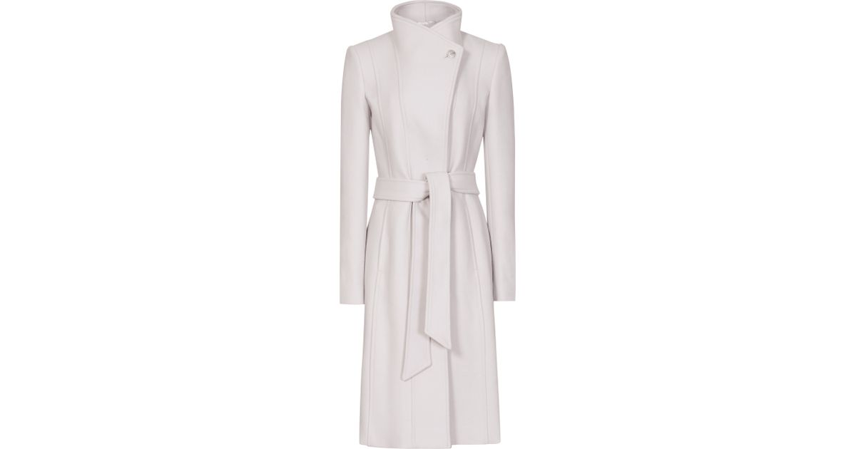Reiss Denim Miller Longlength Coat in White Lyst