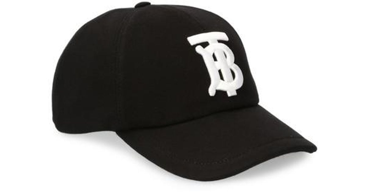 Burberry Tb Baseball Cap in Black for Men | Lyst